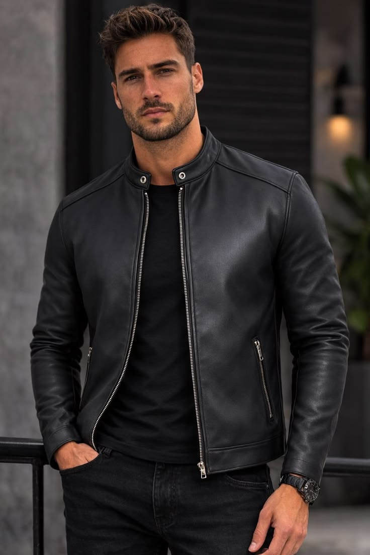 Leather jacket style inspiration 6