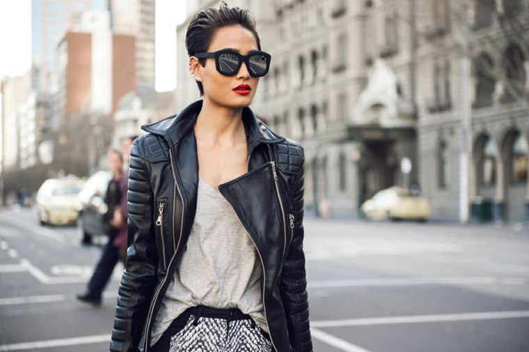 Leather jacket street style 3